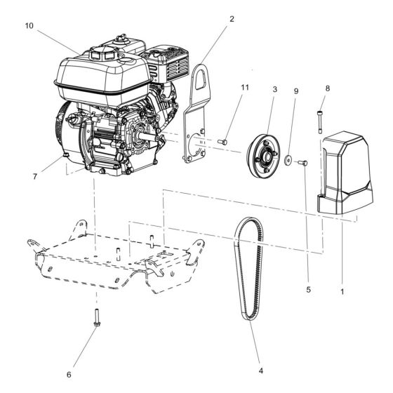 Drive System Assembly for Wacker VP80G Compactor