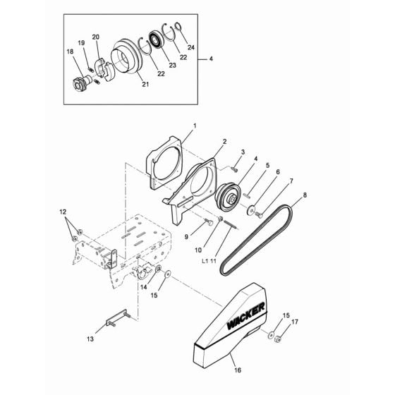 Drive Assembly for Wacker VPA1340 Compactor