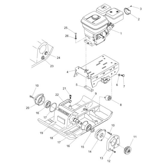 Baseplate Assembly for Wacker VPA1350 Compactor