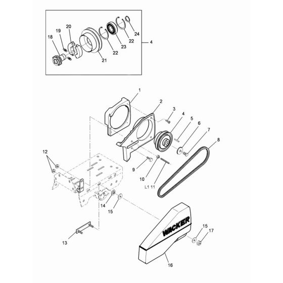 Drive Assembly for Wacker VPA1740 Compactor