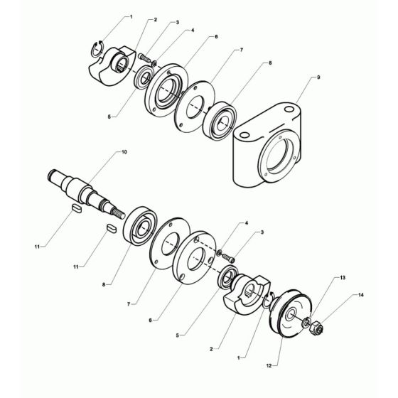 Exciter Assembly for Wacker VPG165A Compactor