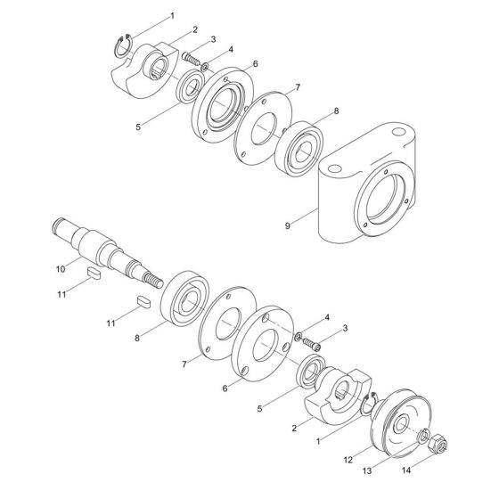 Exciter Assembly for Wacker VPG170A Compactor