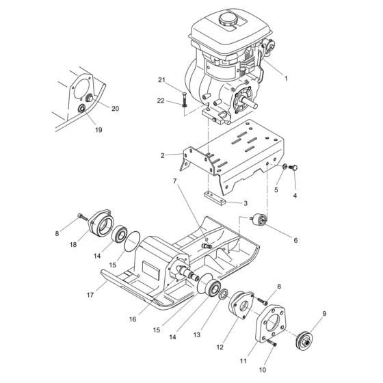 Baseplate Assembly for Wacker VPR1330 Compactor