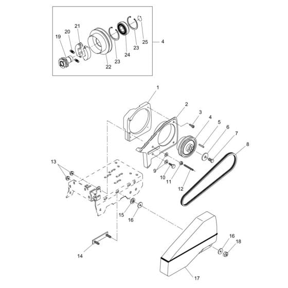 Drive Assembly for Wacker VPR1330 Compactor