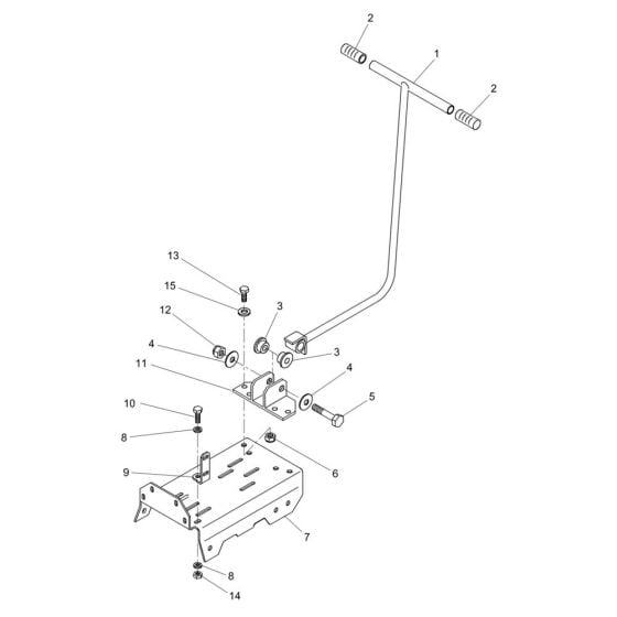 Guide Handle Assembly for Wacker VPR1330 Compactor