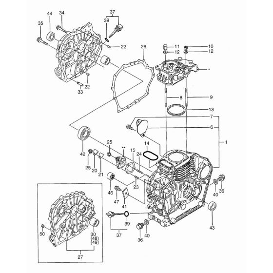 Engine Block Assembly for Wacker VPY1740 Compactor