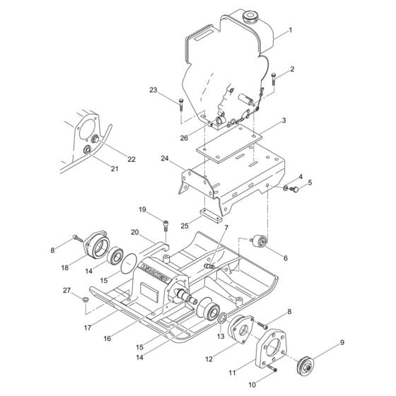 Baseplate Assembly for Wacker VPY1750 Compactor