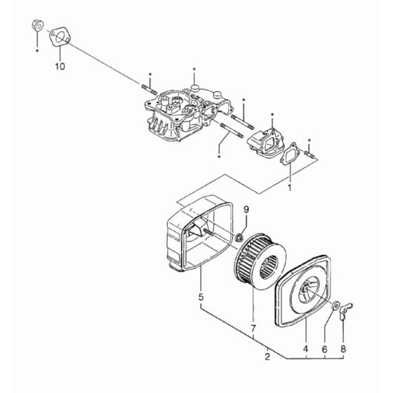 Air Cleaner Assembly for Wacker VPY1750 Compactor