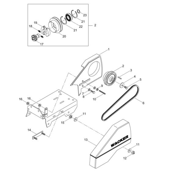 Drive Assembly for Wacker VPY1750 Compactor