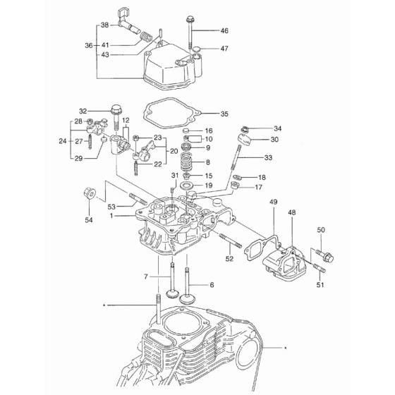 Cylinder Head Assembly for Wacker VPY1750 Compactor