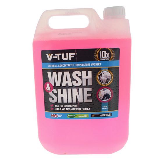 Pink Wash & Shine Retainer, Noncaustic X10 Concentrated, Biodegradable - 5 Litre