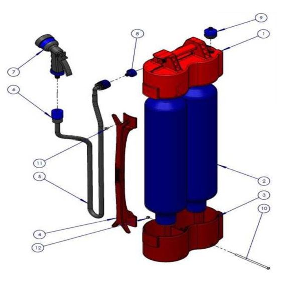 Makinex 'Hose-2-Go' Water Bottle Assembly