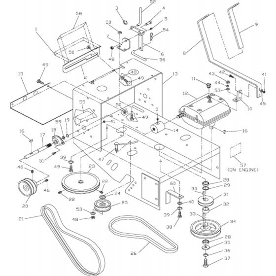 Transmission and Shifter Group Assembly for Husqvarna W3212A Commercial Lawn Mower