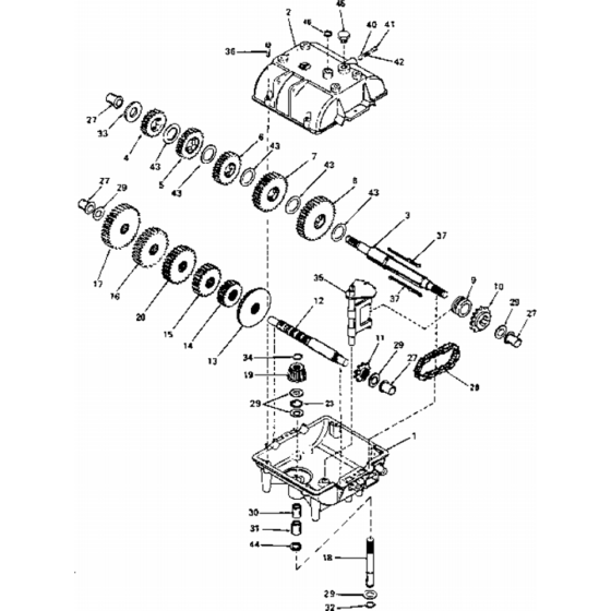 Transmission Assembly for Husqvarna W3213A Commercial Lawn Mower