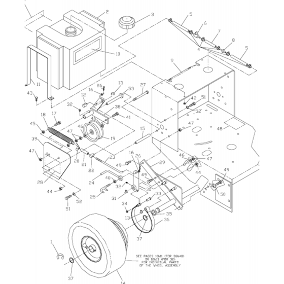 Wheel Drive and Axle Assembly for Husqvarna W3213A Commercial Lawn Mower