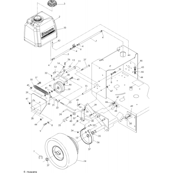 Drive Assembly for Husqvarna W3213P Commercial Lawn Mower