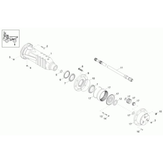 Axle Case, Wheel Hub Assembly for Neuson 10001 Dumper