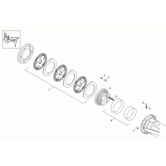 Brake Assembly for Neuson 10001 Dumper