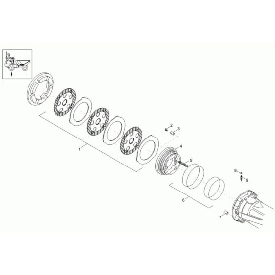 Brake Assembly -1 for Neuson 10001 Dumper