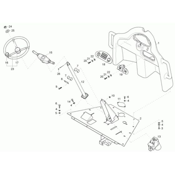 Pilot Stand Assembly for Neuson 10001 Dumper