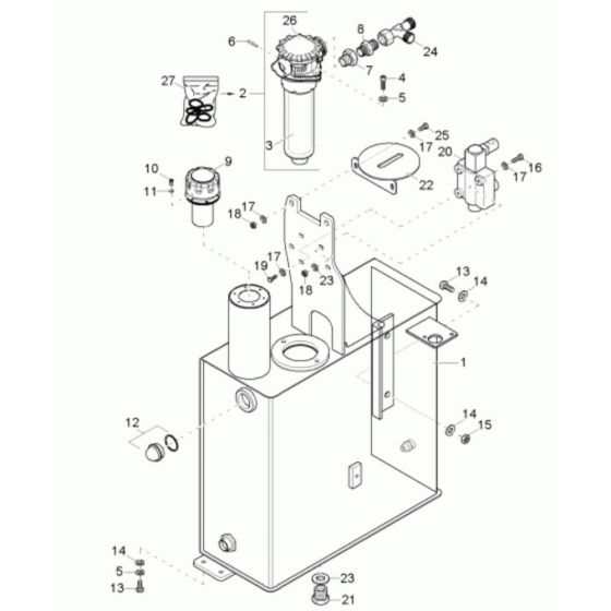 Hydraulic Tank Assembly for Neuson 10001 Dumper