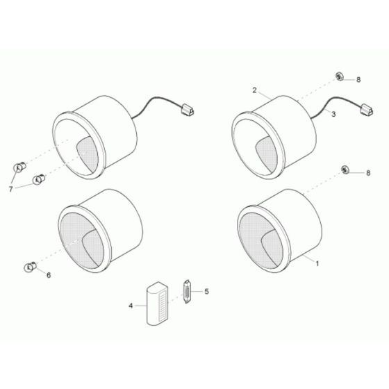 Rear Light Assembly for Neuson 10001 Dumper