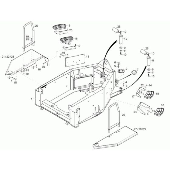 Rear Frame Assembly for Neuson 10001 Dumper