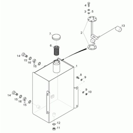 Fuel Tank Assembly for Neuson 10001 Dumper