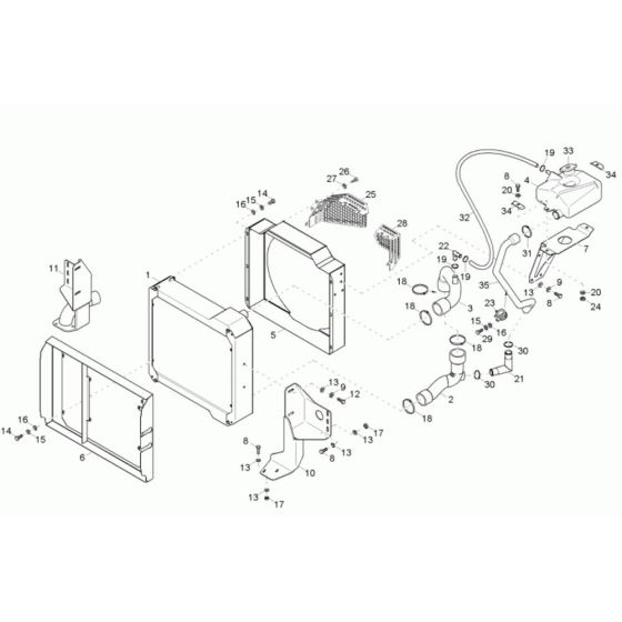 Water Cooler Assembly for Neuson 10001 Dumper