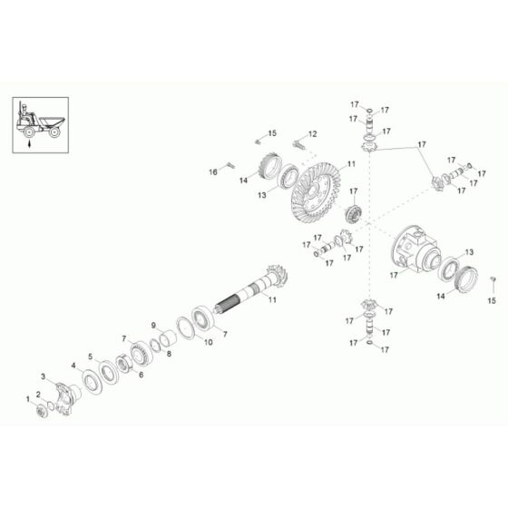 Differential Axle Assembly -1 for Wacker 10001 Dumper