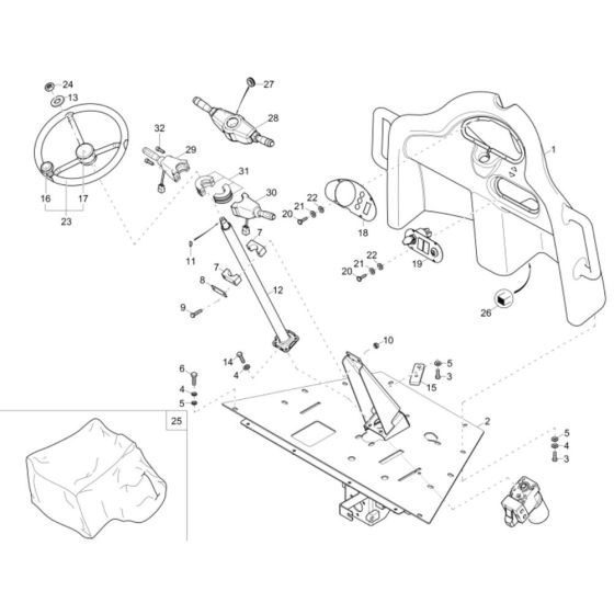 Pilot Stand Assembly for Wacker 10001 Dumper