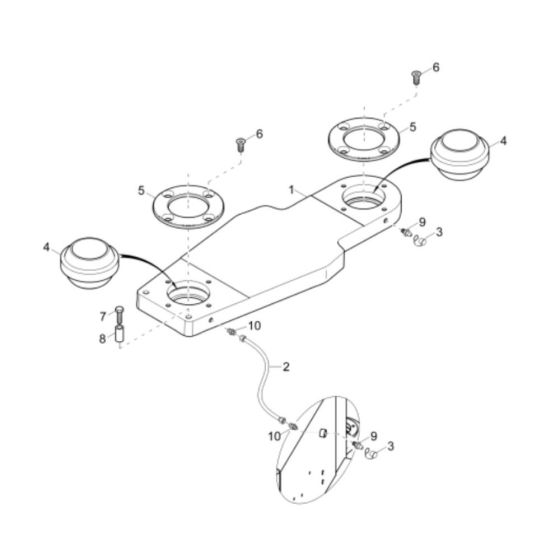 Articulated Joint Assembly for Wacker 10001 Dumper