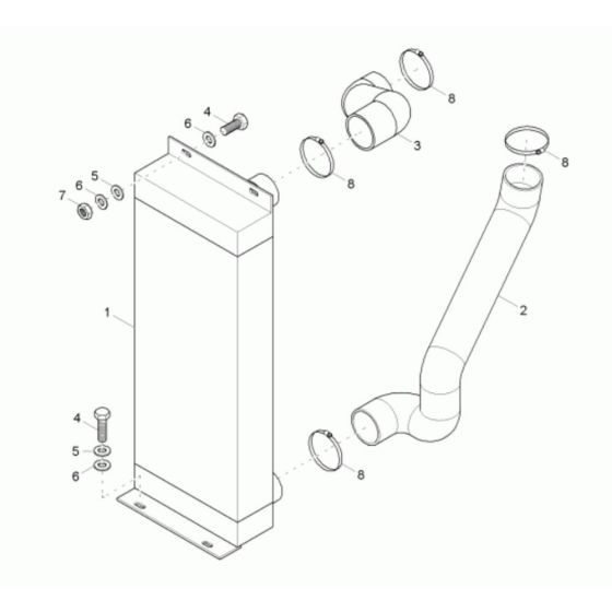 Air Cooler Assembly for Wacker 10001 Dumper