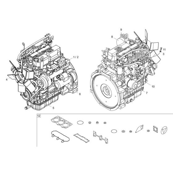 Engine Assembly for Wacker 1001 Dumper