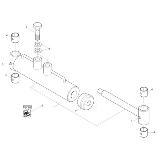 Steering Cylinder Assembly for Wacker 1001 Dumper