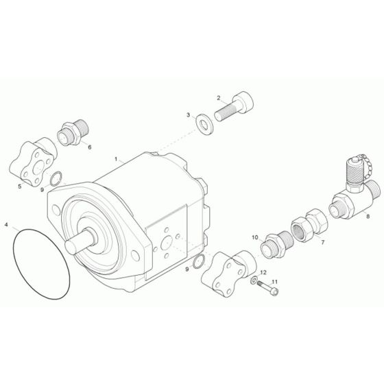 Gear Pump Assembly for Wacker 1001 Dumper