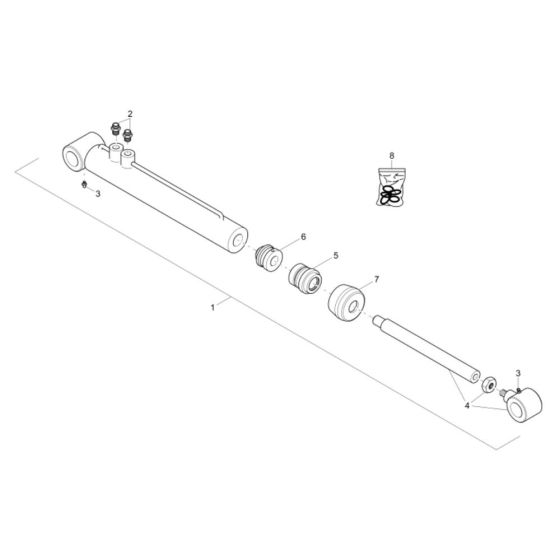 Lift Cylinder Assembly for Wacker 1001 Dumper