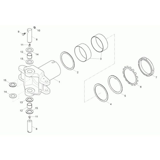 Articulated Joint Assembly for Wacker 1001 Dumper