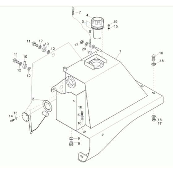 Fuel Tank Assembly for Wacker 1001 Dumper