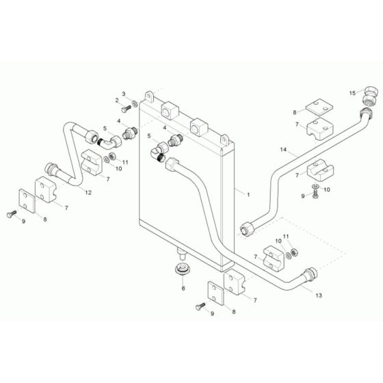 Oil Cooler Assembly for Wacker 1001 Dumper