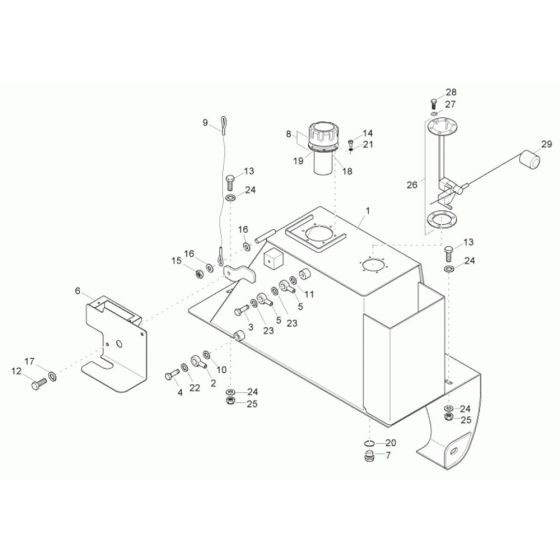 Fuel Tank Assembly for Neuson 1501 Dumper