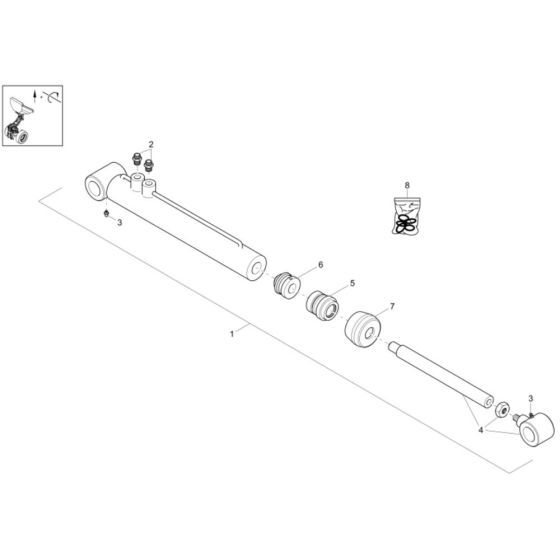 Lift Cylinder Assembly -1 for Neuson 1501 Dumper