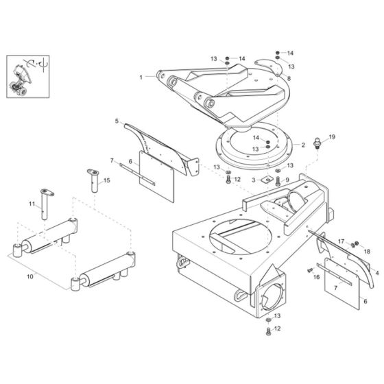 Front Frame Assembly -1 for Neuson 1501 Dumper