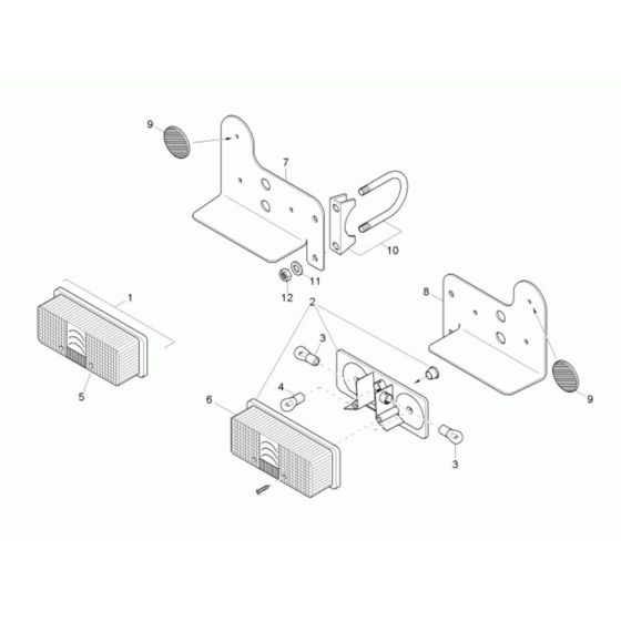 Rear Light Assembly for Neuson 1501 Dumper