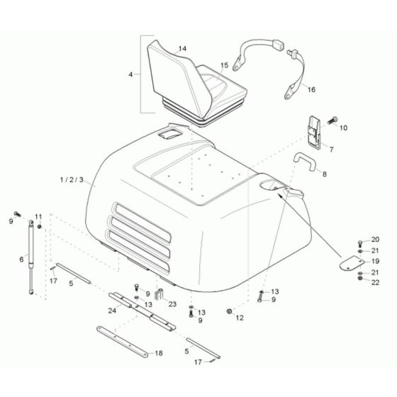 Seat Assembly for Neuson 1501 Dumper