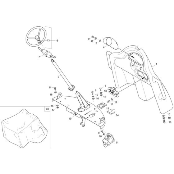 Pilot Stand Assembly for Wacker 1501 Dumper