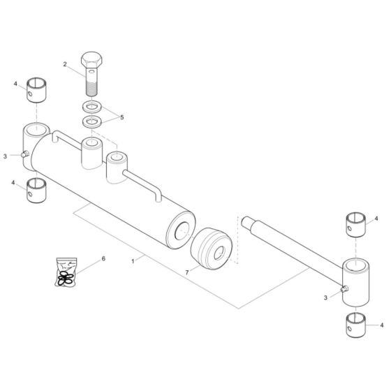 Steering Cylinder Assembly for Wacker 1501 Dumper