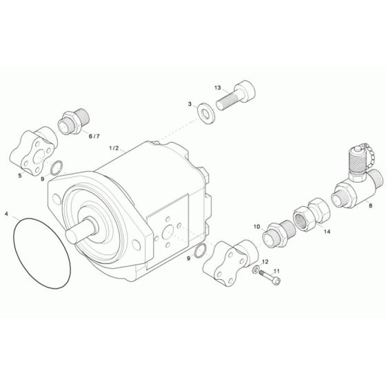 Gear Pump Assembly for Wacker 1501 Dumper