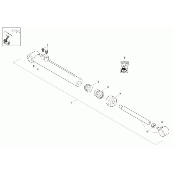 Lift Cylinder Assembly for Wacker 1501 Dumper