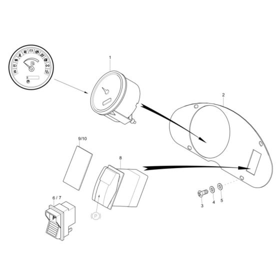 Instrument Assembly for Wacker 1501 Dumper